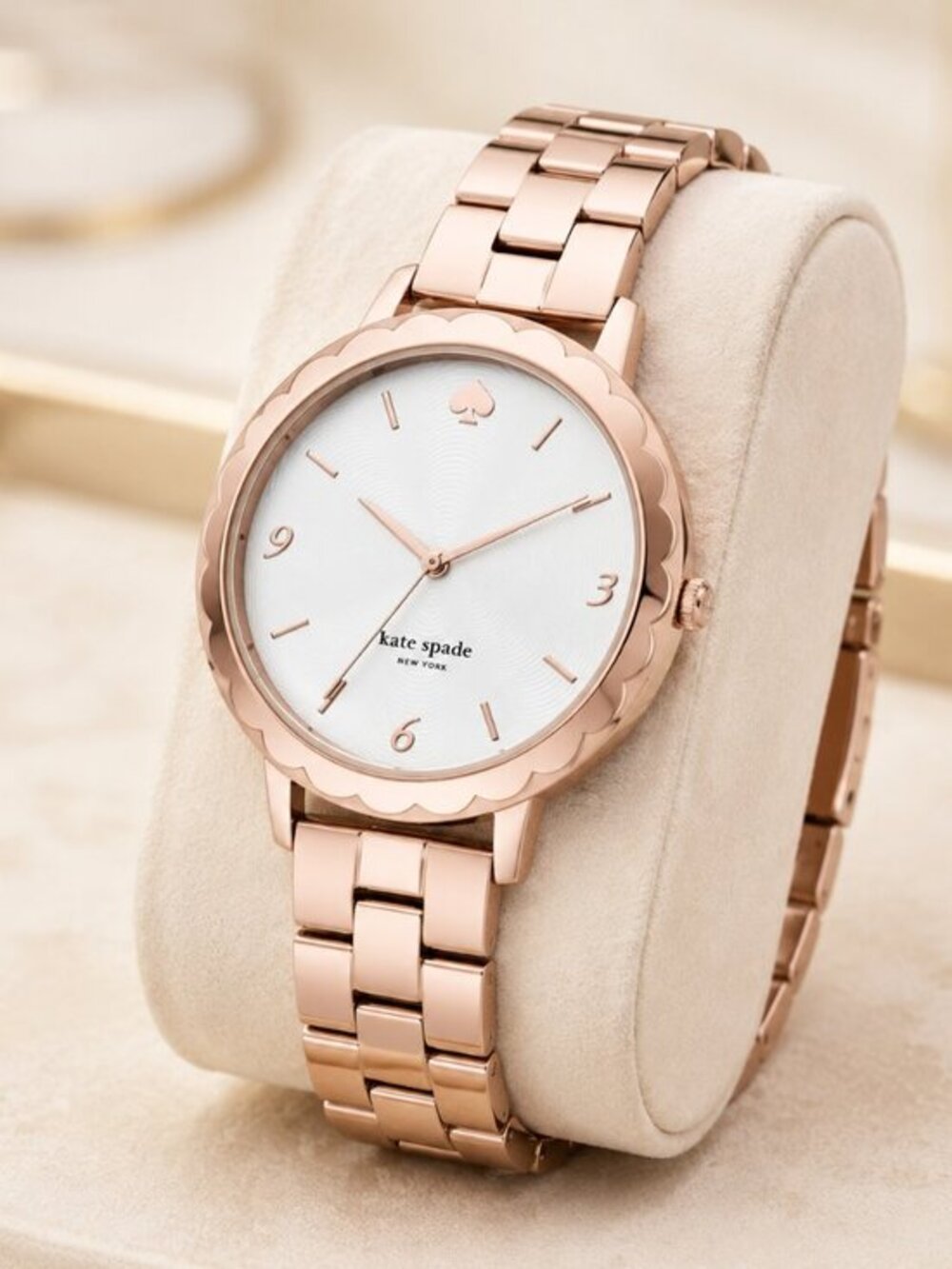 Kate Spade Rose Gold Scalloped Women’s Watch 38mm Stainless Steel NWT